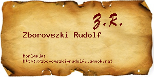 Zborovszki Rudolf névjegykártya